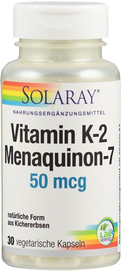Vitamin K2 Menaquinon-7 50 µg Solaray Kapseln 30 St