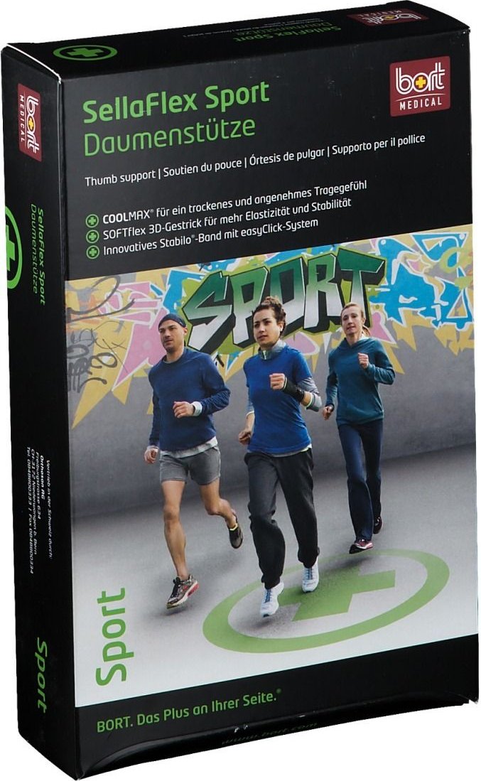 Bort SellaFlex Daumenstütze Sport M schwarz-grün 1 St Bandage(s)