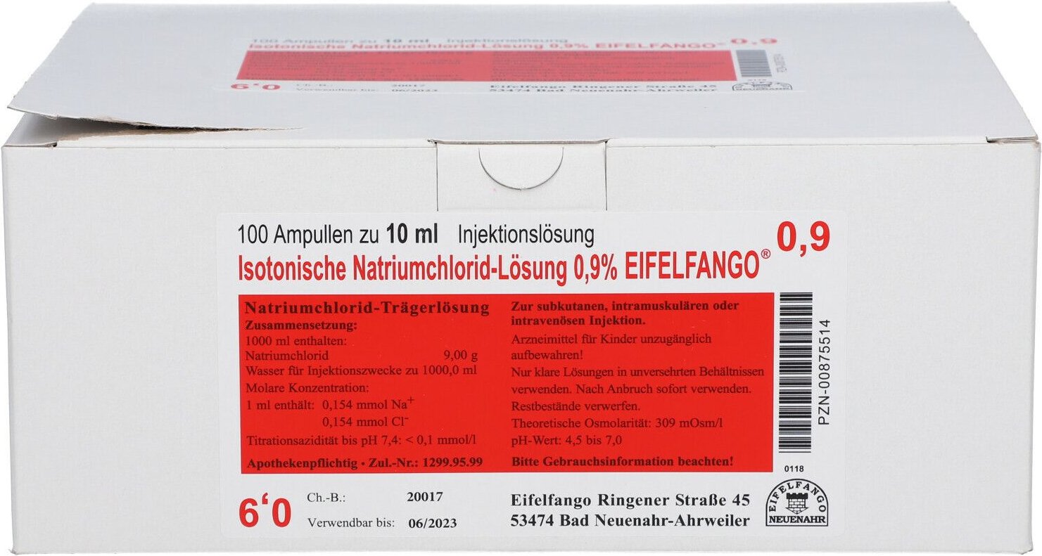 Thumbnail - Isotonische Nacl Lösung 0,9% Eifelfango Injektionslösung