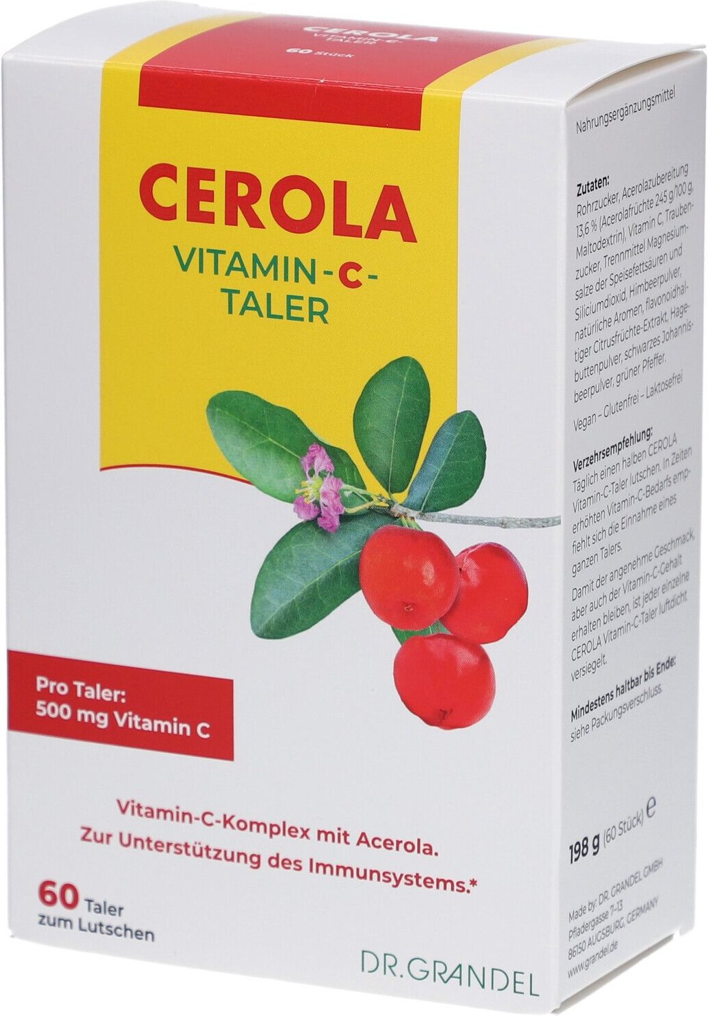 Cerola Vitamin C Taler Grandel 60 St Bonbons