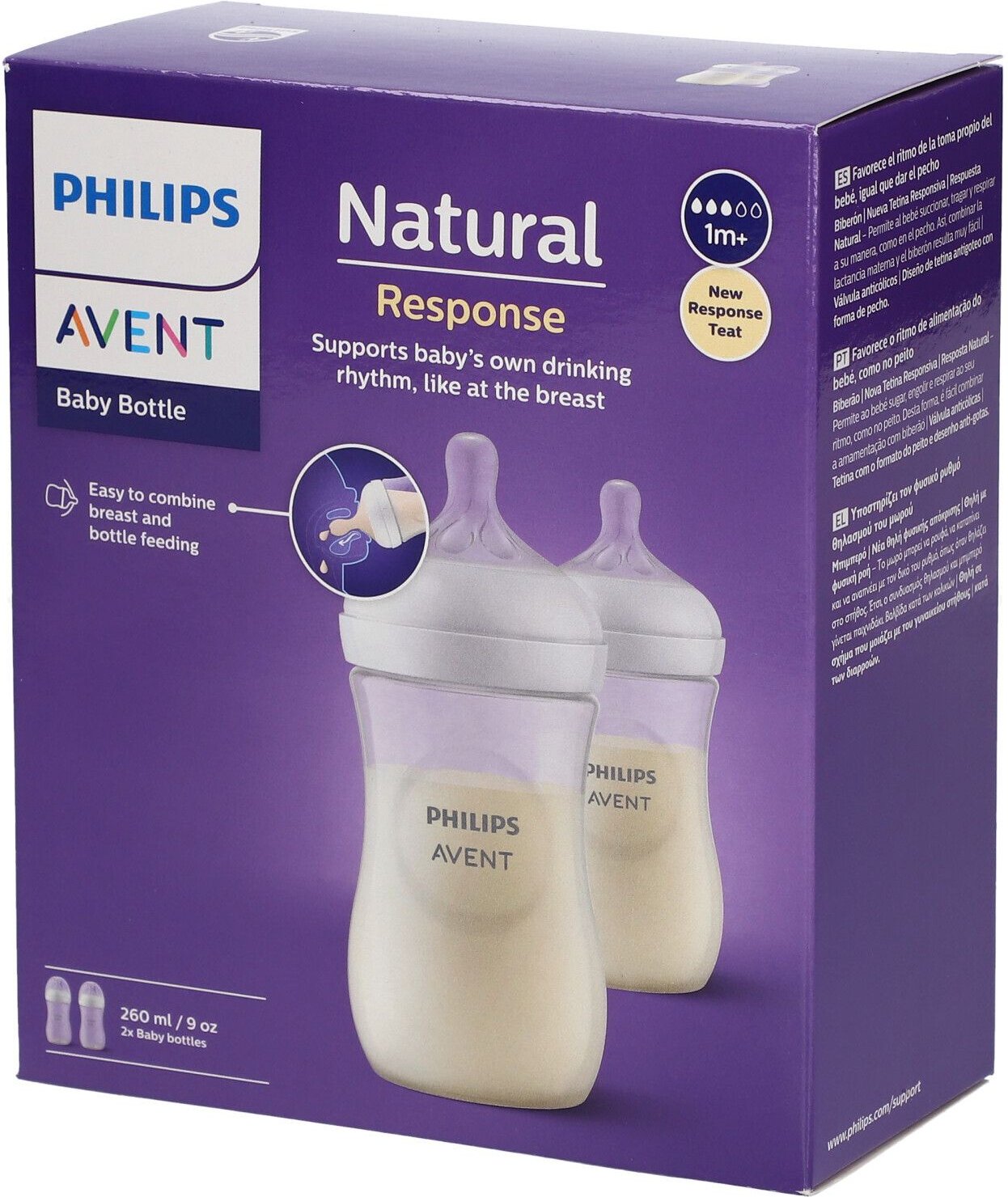 Thumbnail - Philips Avent Natural Response Zuigfles Scy903/02 DUO 2 St Flaschen
