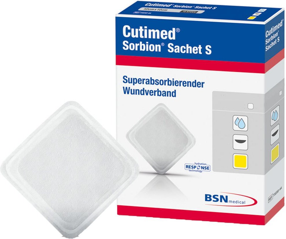 Cutimed Sorbion Sachet S Wundauflage 15x15 cm 24 St Pflaster