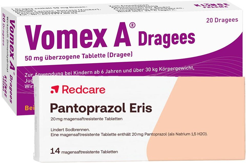 Thumbnail - Vomex® Dragees + Redcare Pantoprazol Eris 20+14 St Set