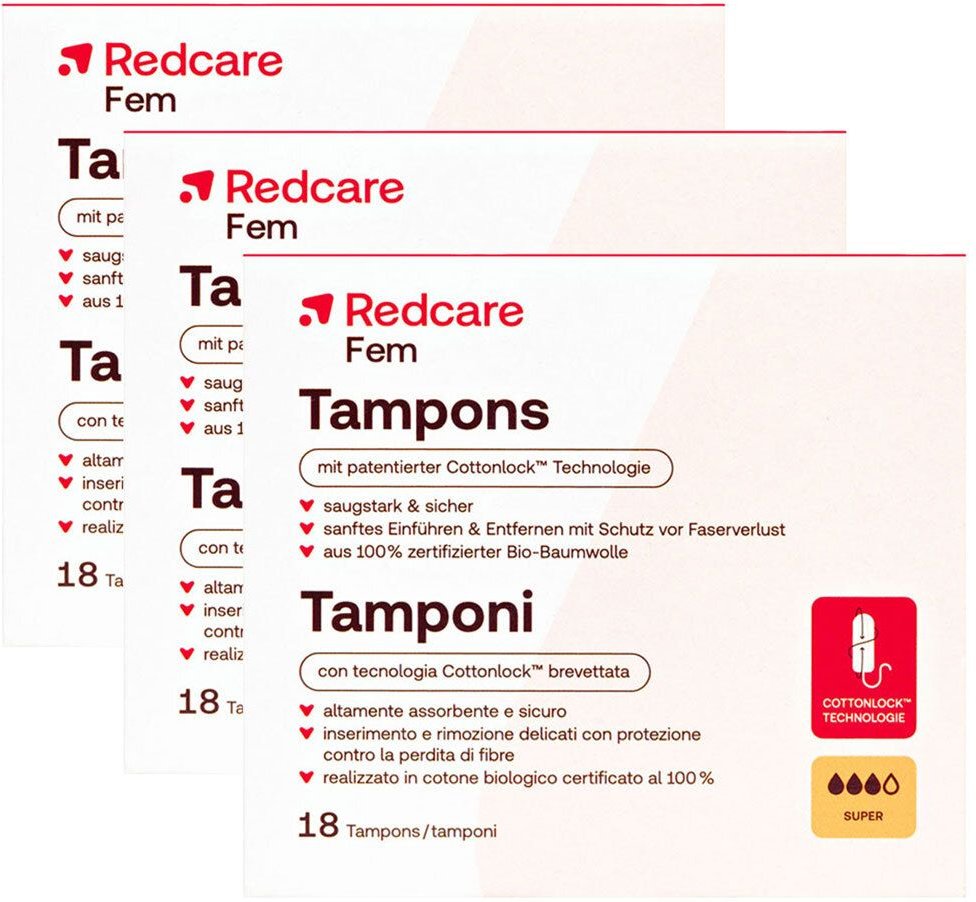 Redcare Tampons Super Dreierpack 3x18 St Tampon