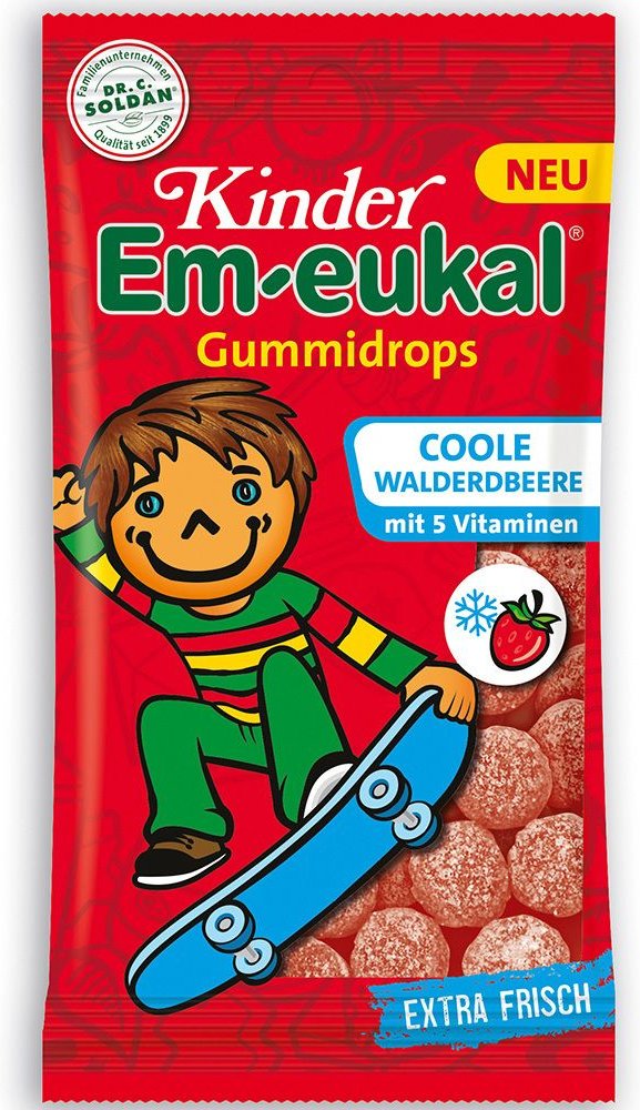Em-Eukal Kinder Gummidrops coole Walderdbeere zh. 75 g Bonbons