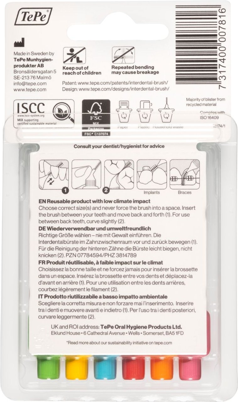 Tepe Interdentalbürste gemischt 6 St Zahnbürste