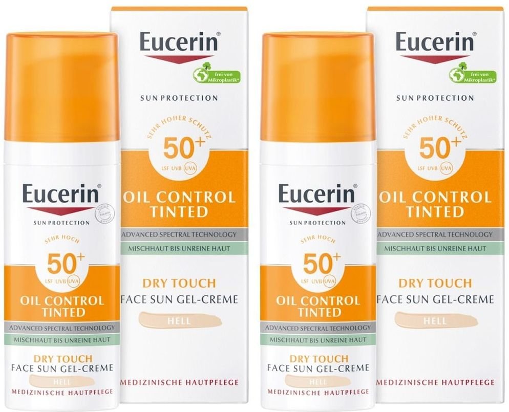 Eucerin Sun Oil Control tinted Creme LSF 50 + hell