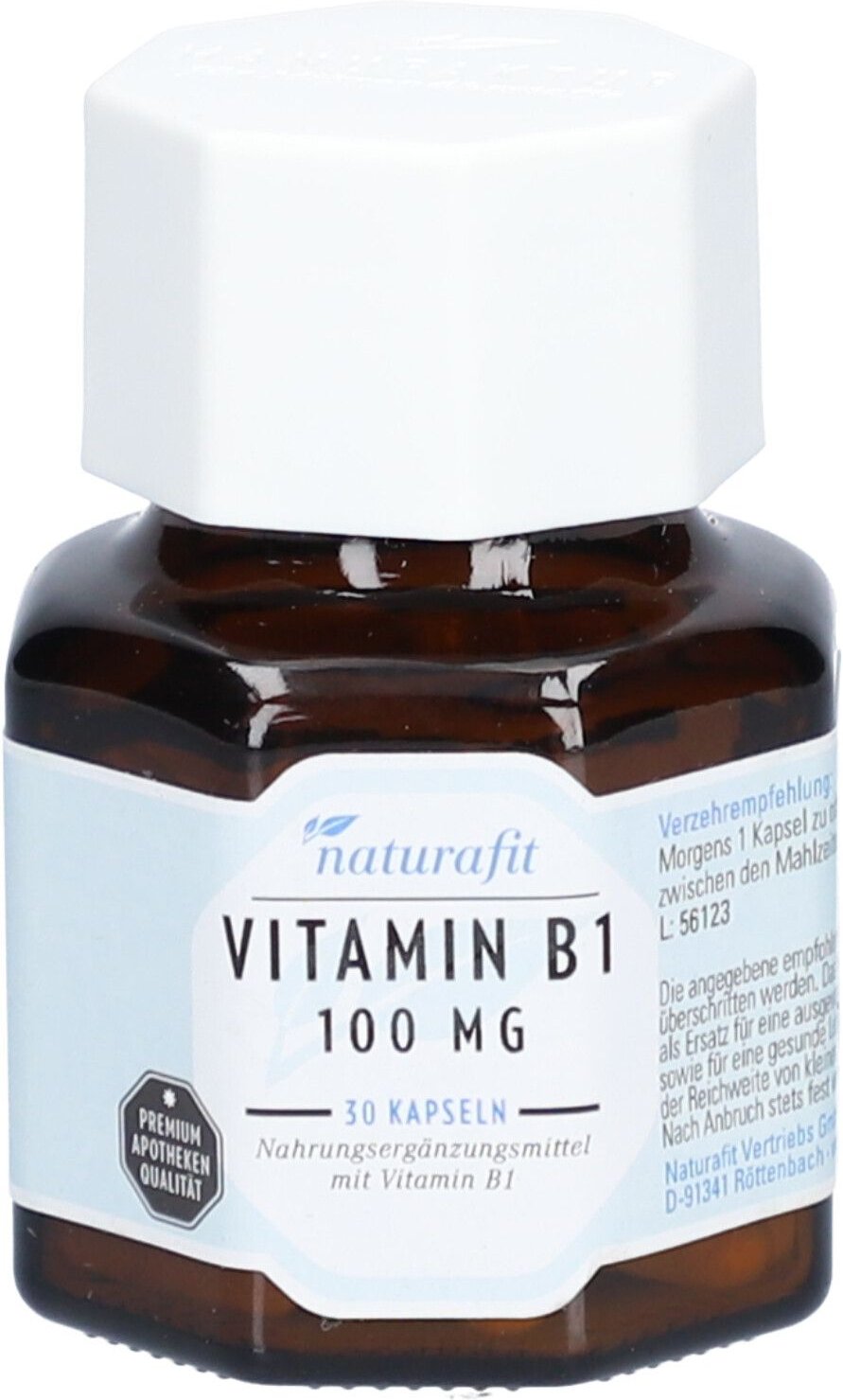 Naturafit Vitamin B1 100 mg Kapseln 30 St