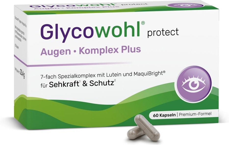 Glycowohl Augenkomplex m.Lutein & Vitamin A+E Kps. 60 St Kapseln