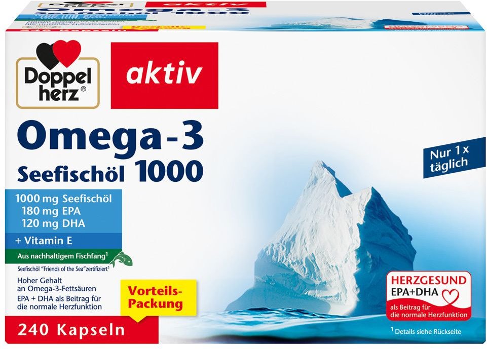 Thumbnail - Doppelherz Omega-3 Seefischöl 1000 Kapseln 240 St