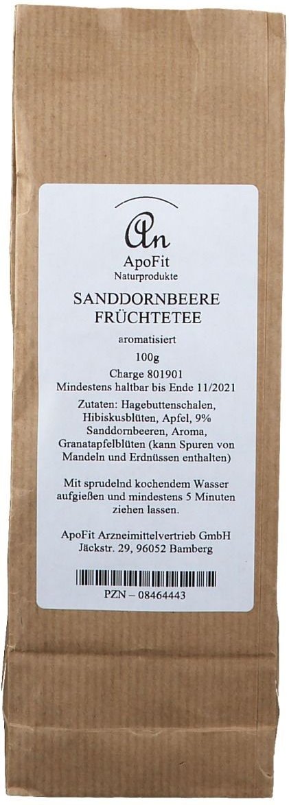 Sanddornbeeren Früchtetee aromatisiert 100 g Tee