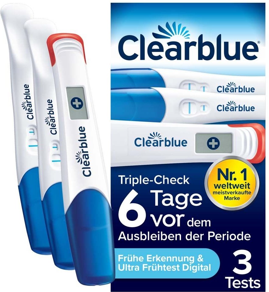 Clearblue Schwangerschaftst.TripleCheck ultra-früh 3 St Test