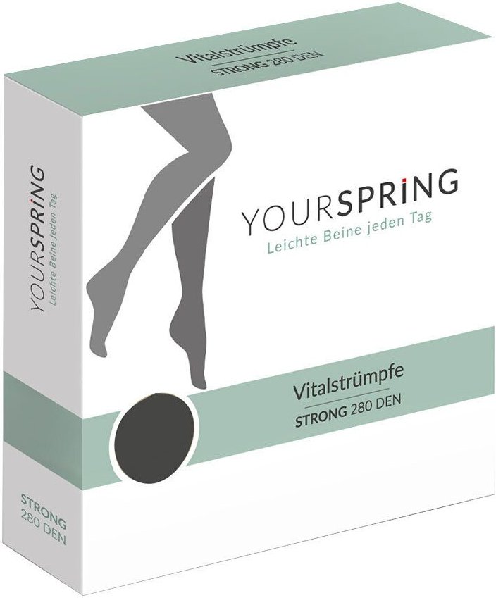 Yourspring strong blickdicht 280den AD 36/37 schw. 2 St Strümpfe