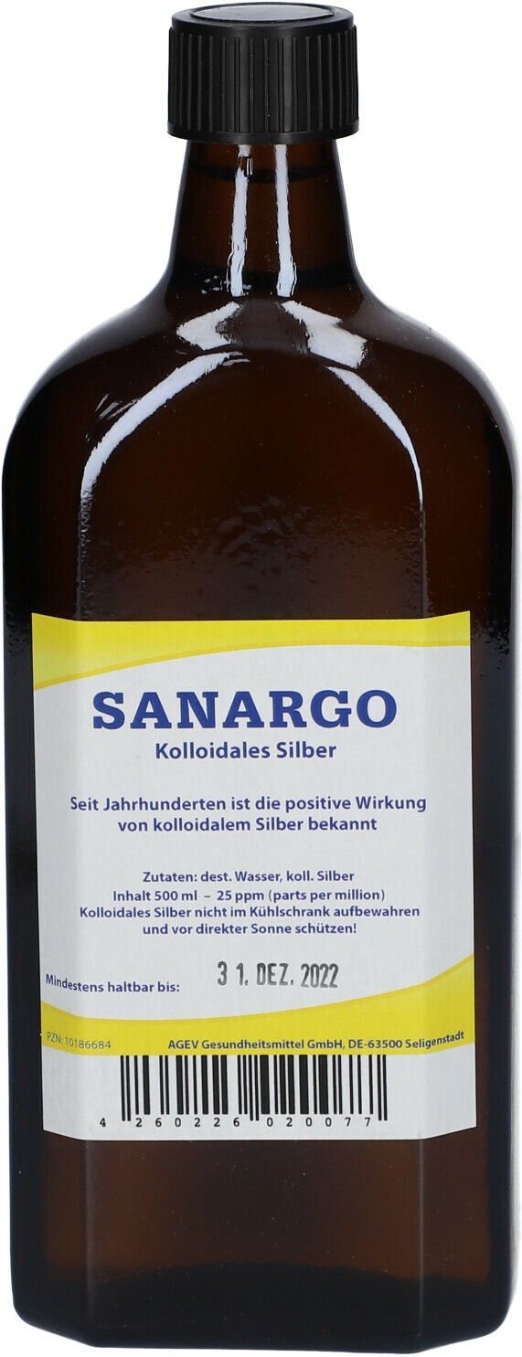 Sanargo kolloidales Silber Flaschen 500 ml