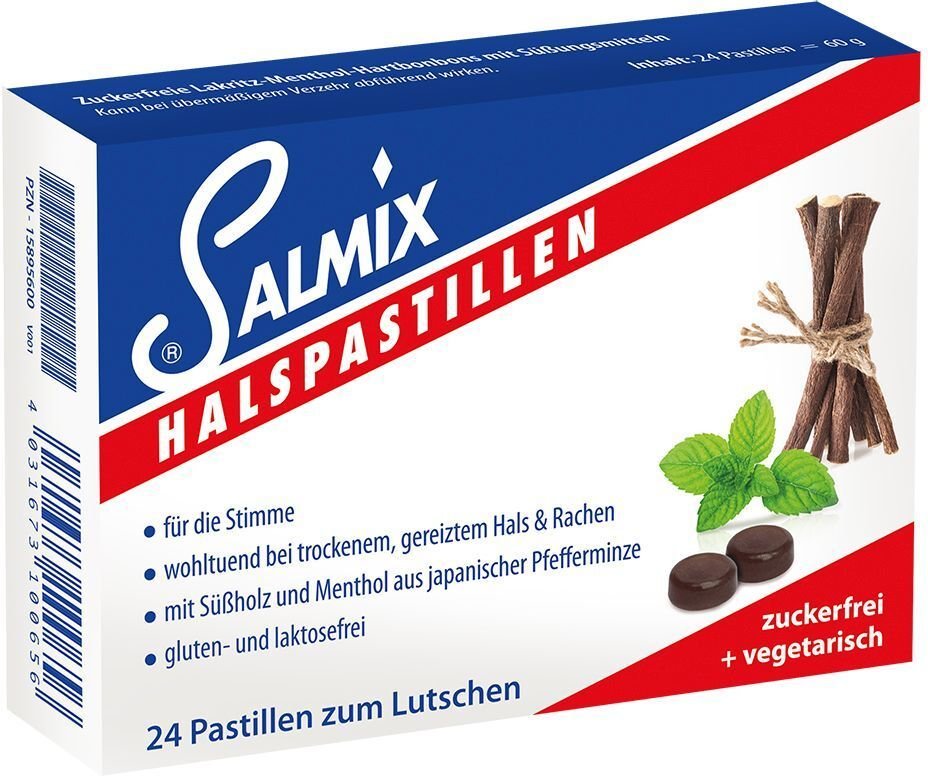 Salmix Halspastillen zuckerfrei 24 St Pastillen