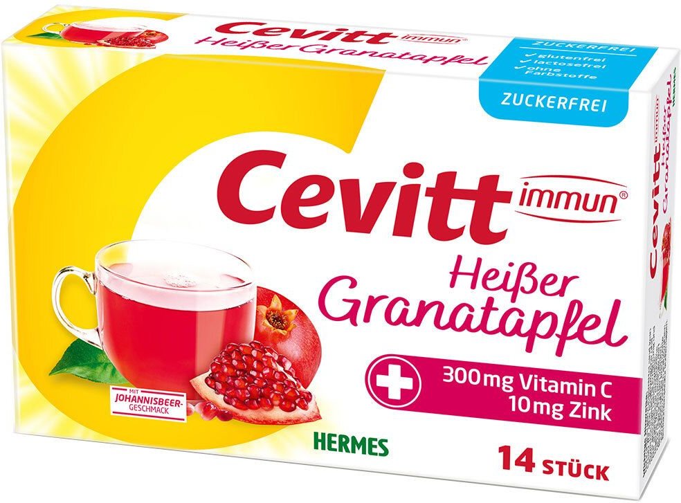 Cevitt immun heißer Granatapfel zuckerfrei Gran. 14 St Granulat