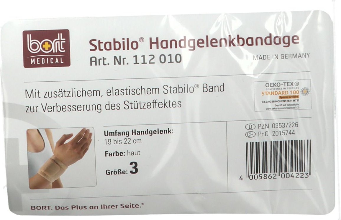 Bort Stabilo Handgelenkbandage Gr.3 haut 1 St Bandage(s)
