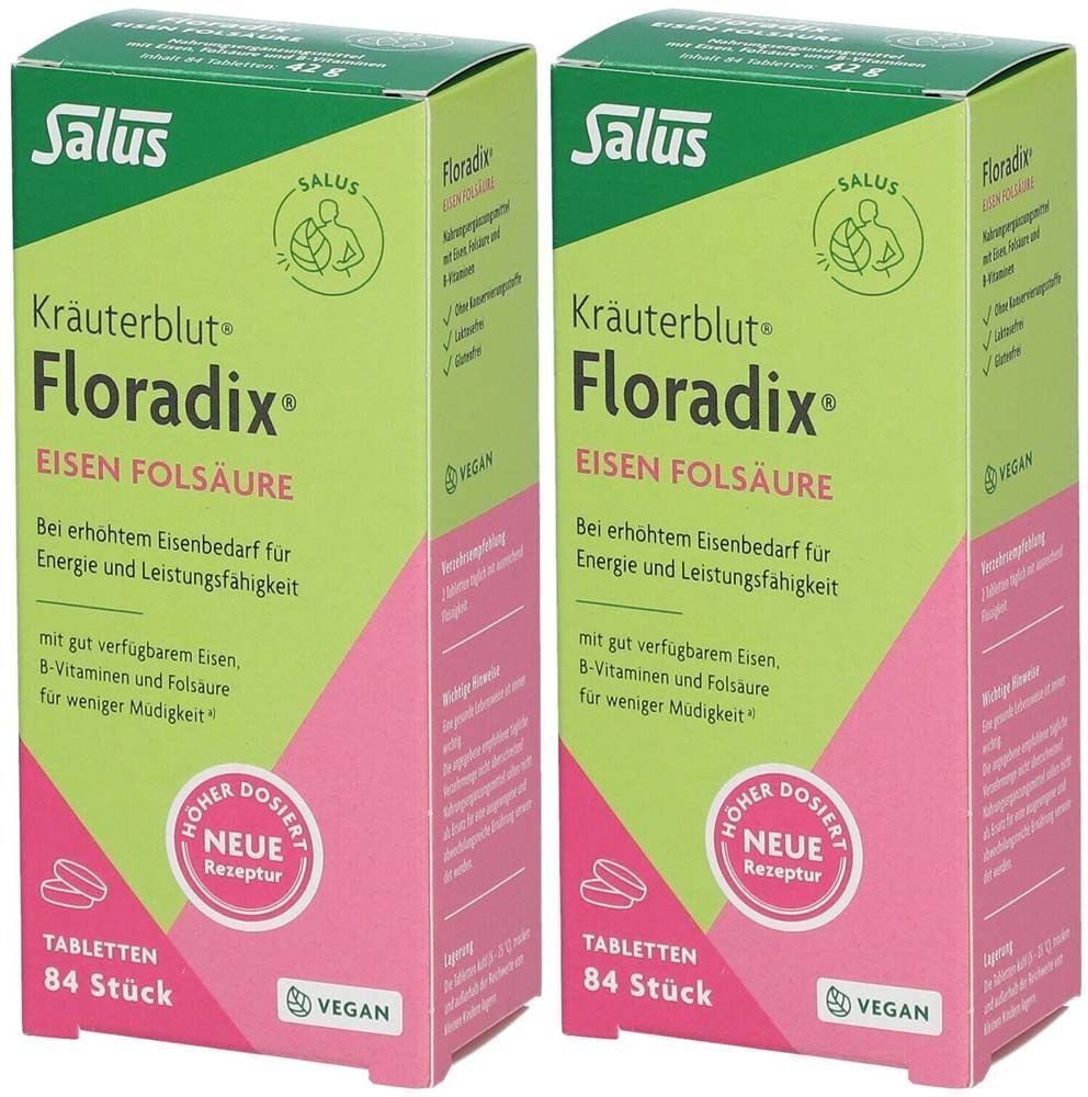 Floradix Eisen Folsäure Tabletten x2 2x84 St