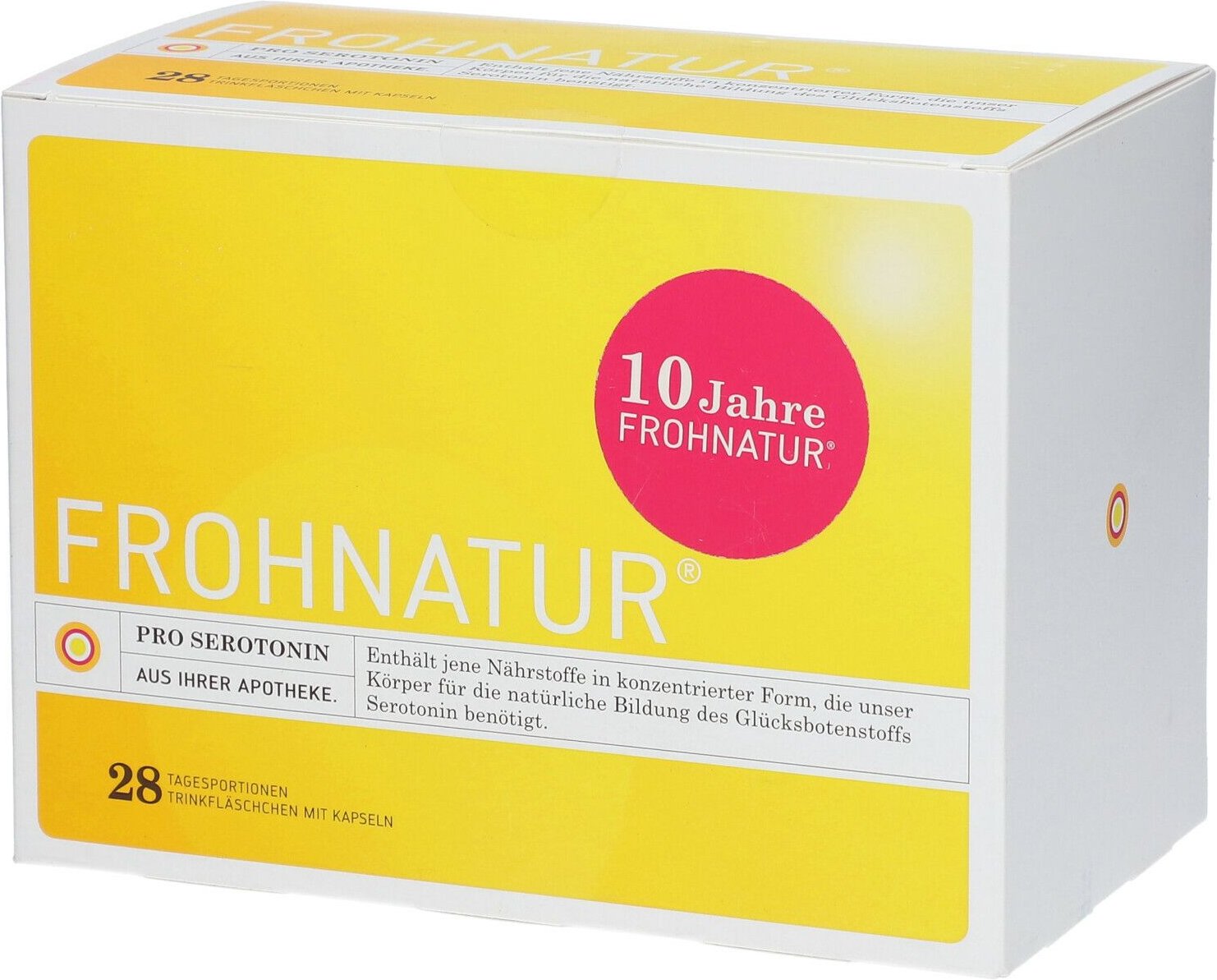 Frohnatur Pro Serotonin Trinkfläschchen m.Kapseln 28 St Trinkampullen