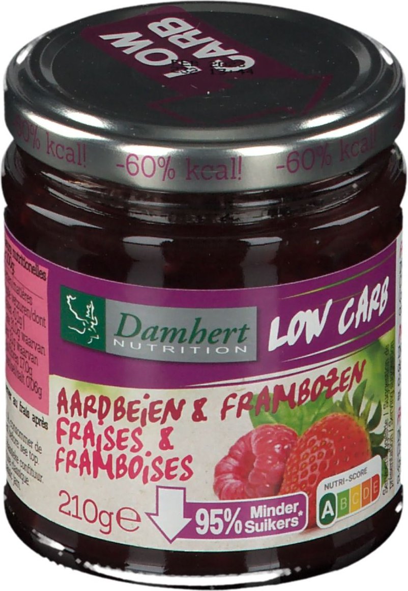 Damhert Dieetconfituur Aardbei/Framboos Tagatose 210 g Sonstige