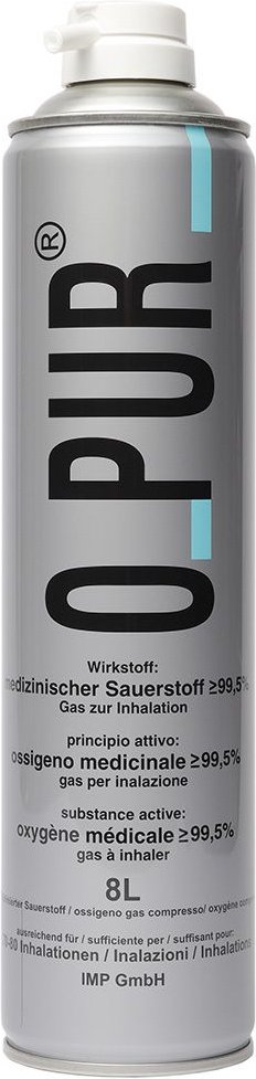 O PUR Sauerstoff Dose f.Maske Spray 8 l
