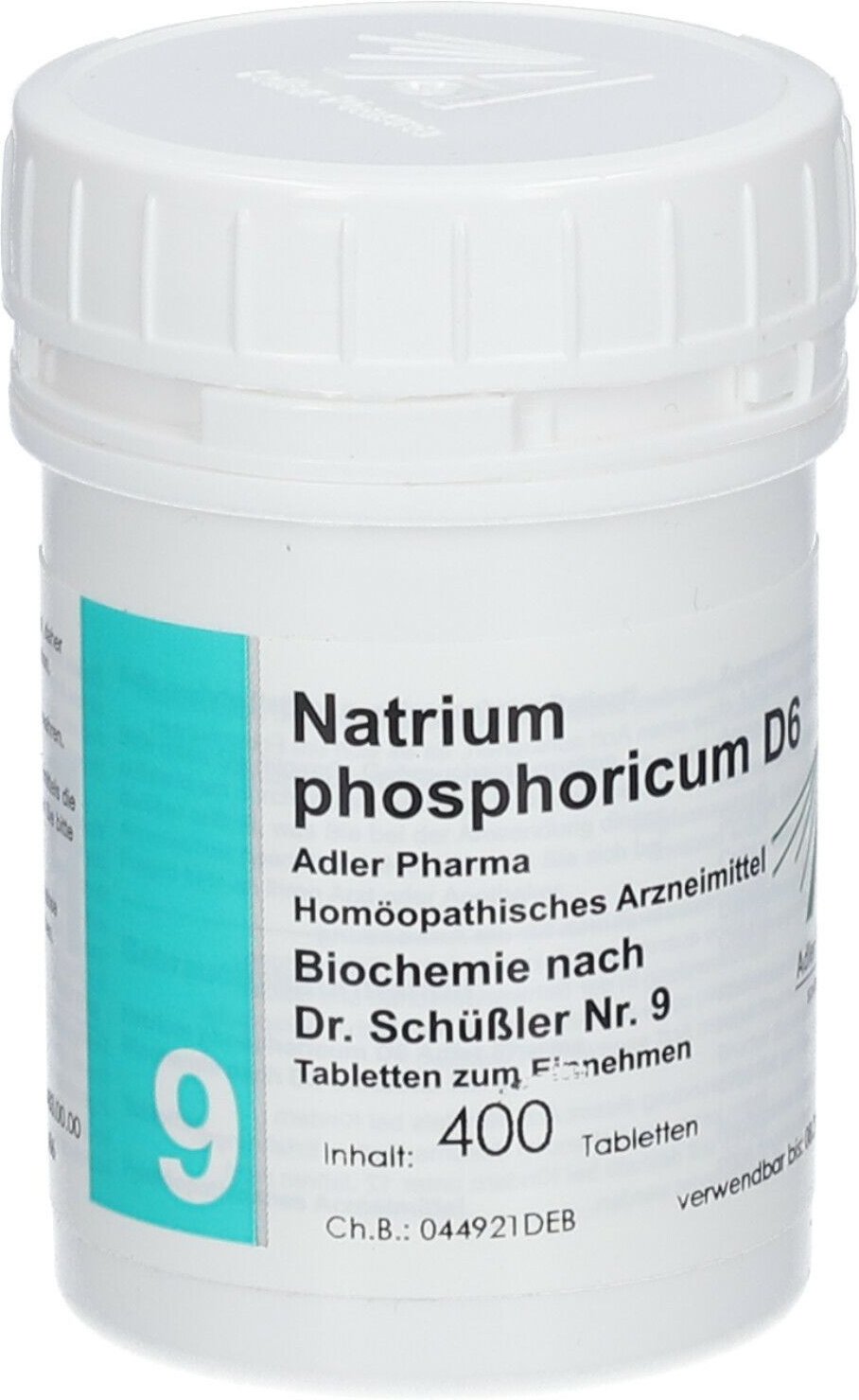 Biochemie Adler 9 Natrium phosphoricum D 6 Tabl. 400 St Tabletten