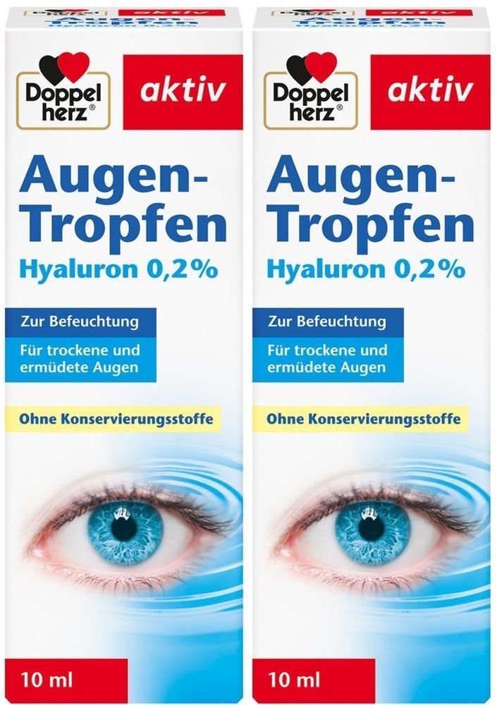 Doppelherz Augen-Tropfen Hyaluron 0,2% 2x 2x10 ml Tropfen