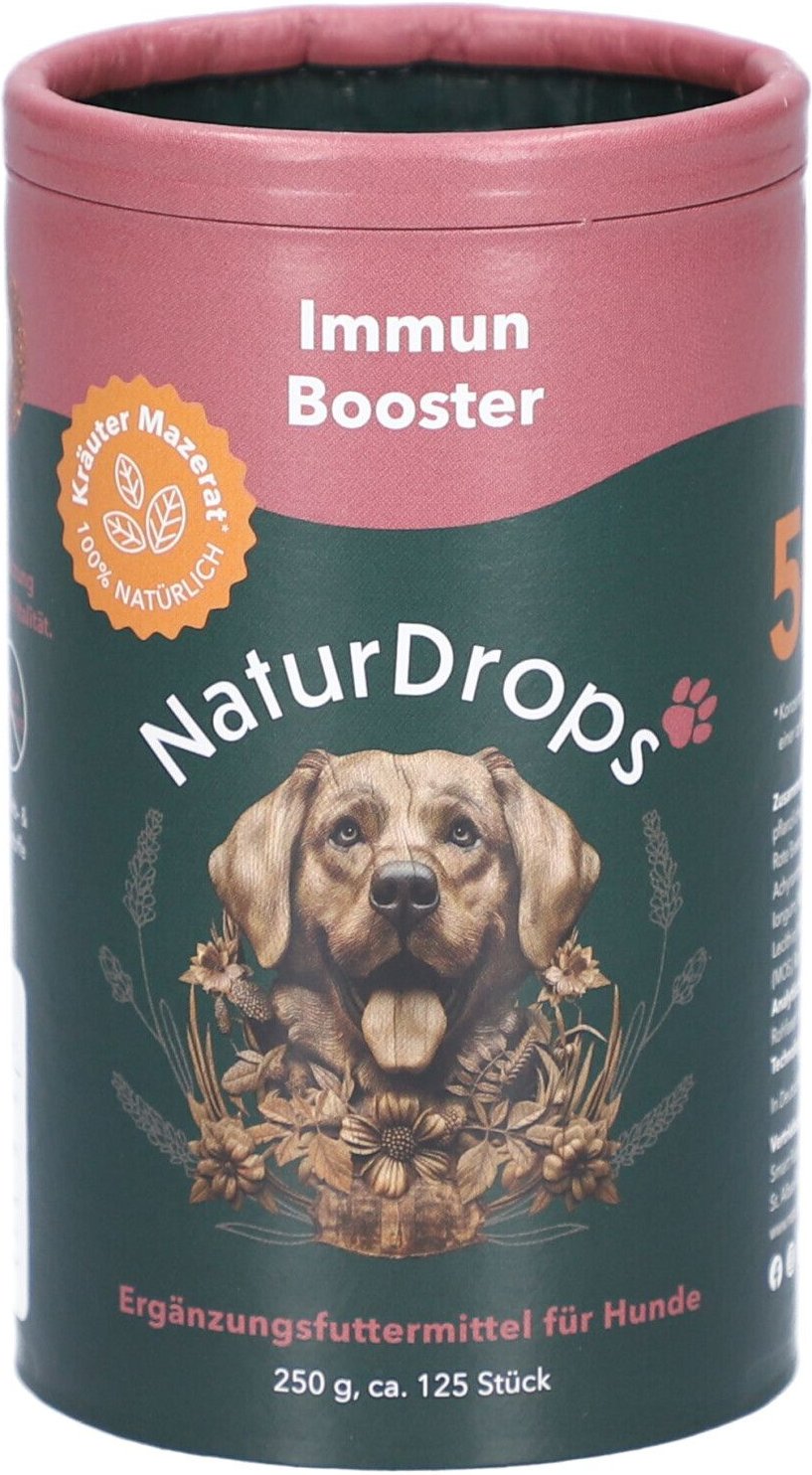 Naturdrops Immun Booster Erg.Futterm.f.Hunde 250 g Futter