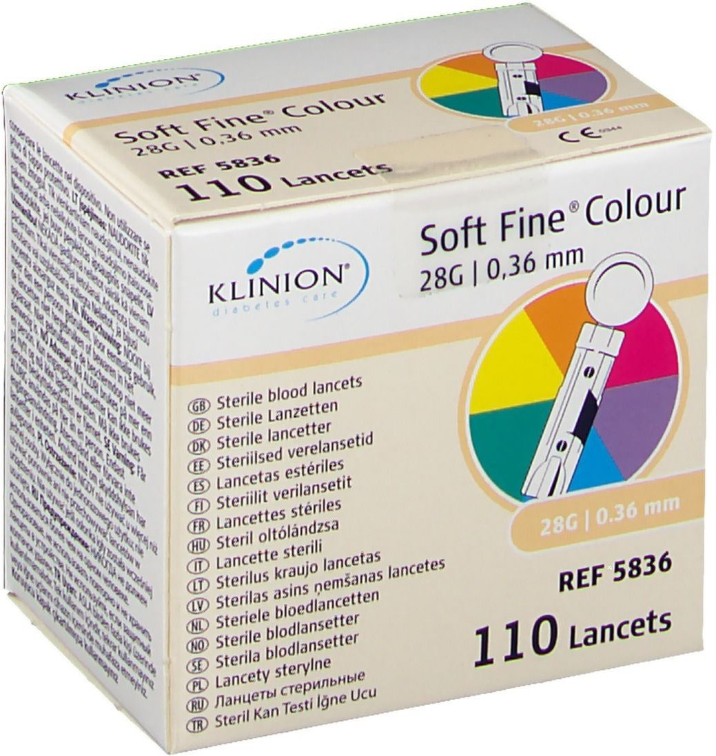 Klinion Soft fine colour Lanzetten 28 G 110 St