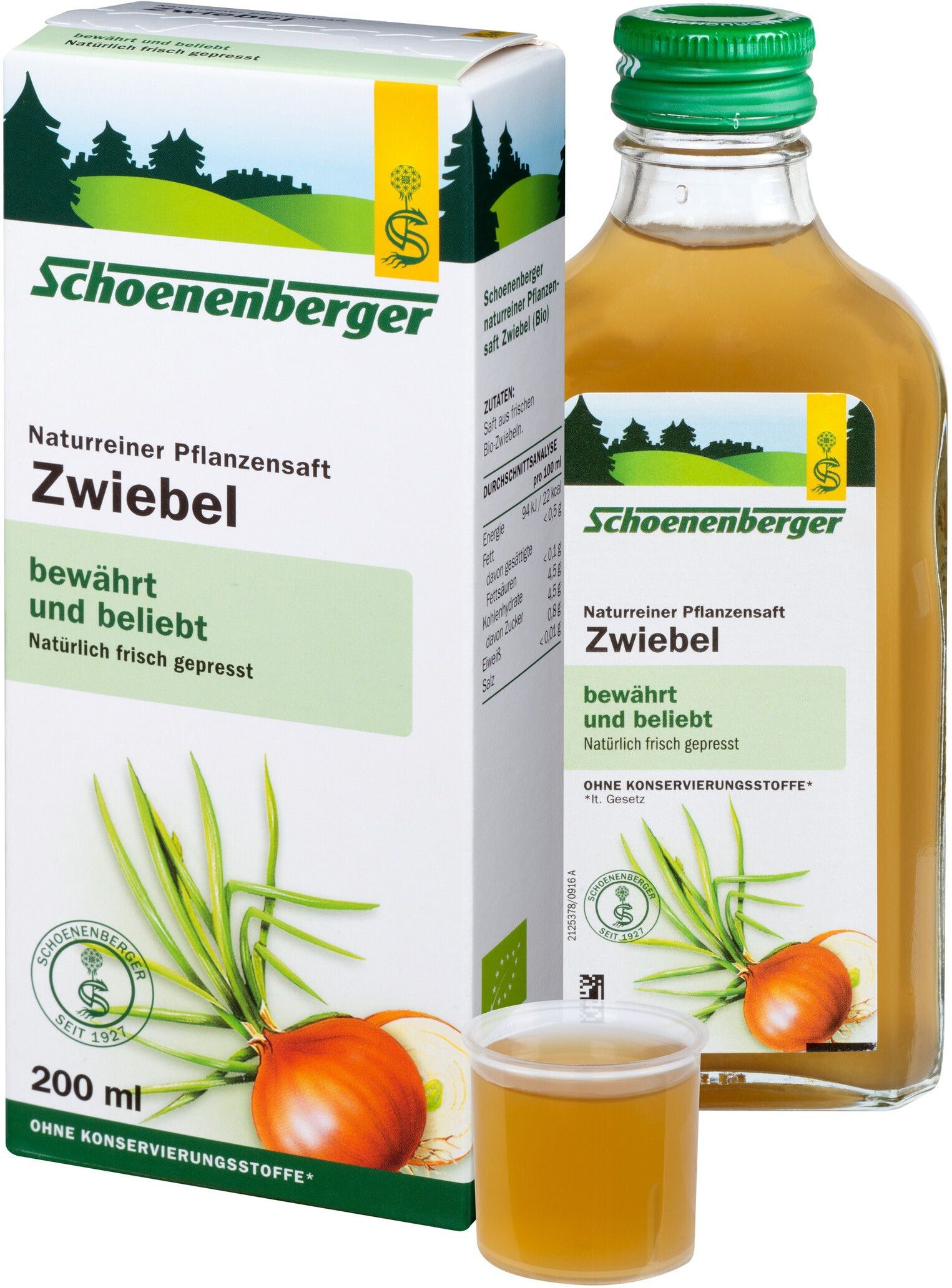 Zwiebelsaft Schoenenberger Bio 200 ml Saft