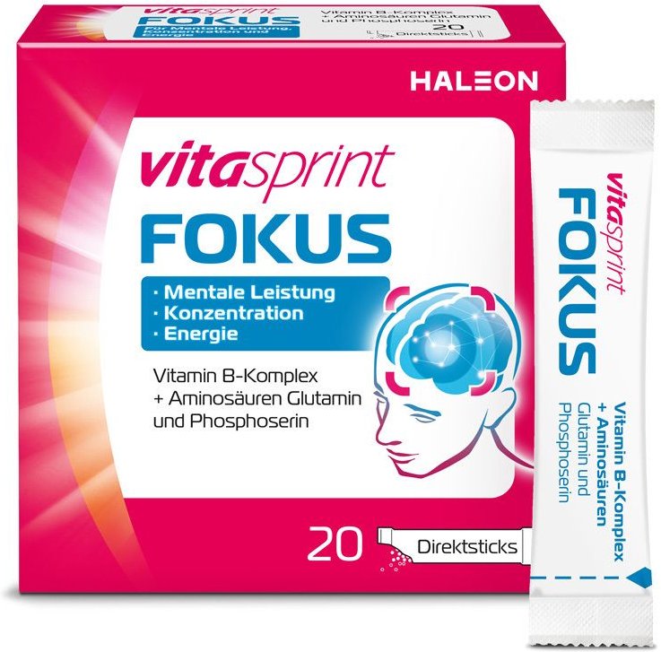 Vitasprint Fokus Direktsticks 20 St Granulat