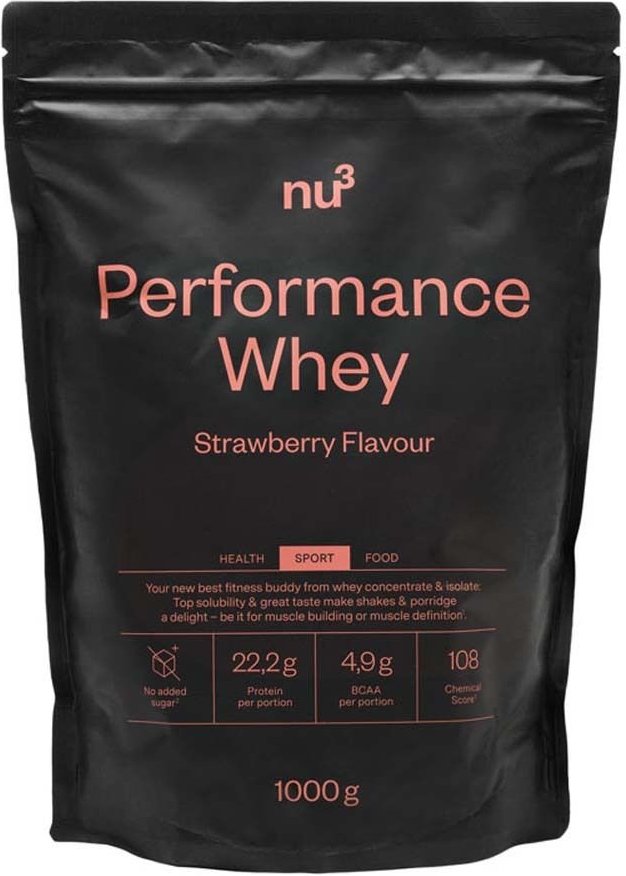 nu3 Performance Whey, Erdbeere, Pulver 1000 g