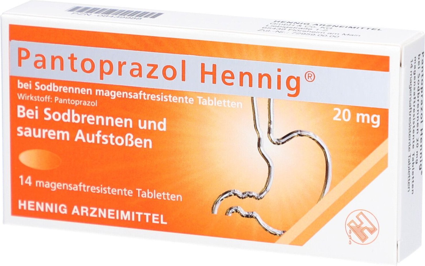 Pantoprazol Hennig b.Sodbrennen 20 mg magensaftresistent Tabletten