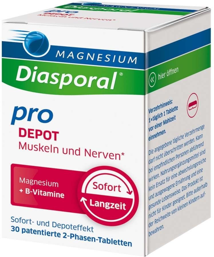 Magnesium Diasporal pro B-Vit.DEPOT Musk.+Nerv.Tab 30 St Tabletten