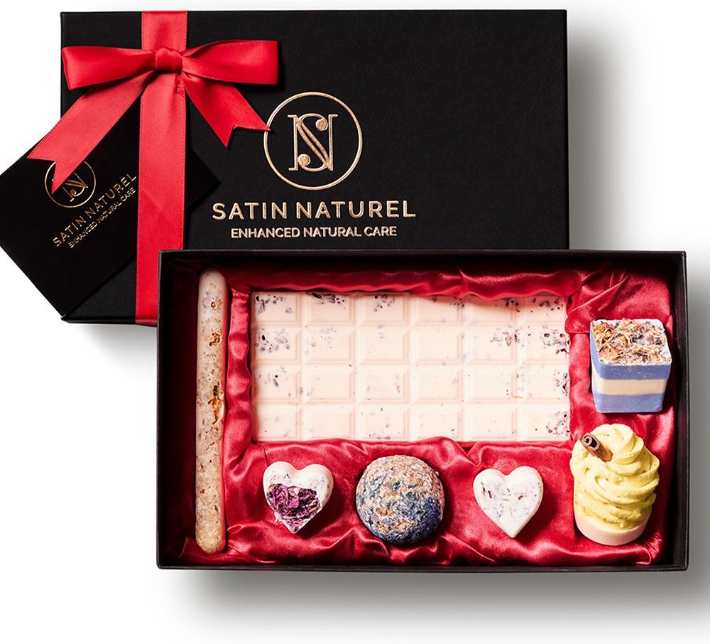 Satin Naturel Bio Badepral.Oasis Geschenkset Frau 345 g Kombipackung