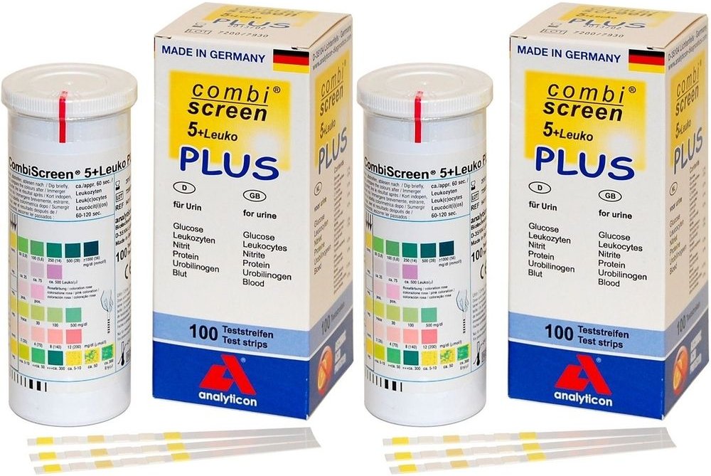 Combiscreen 5+Leuko Plus Teststreifen 2x 2x100 St