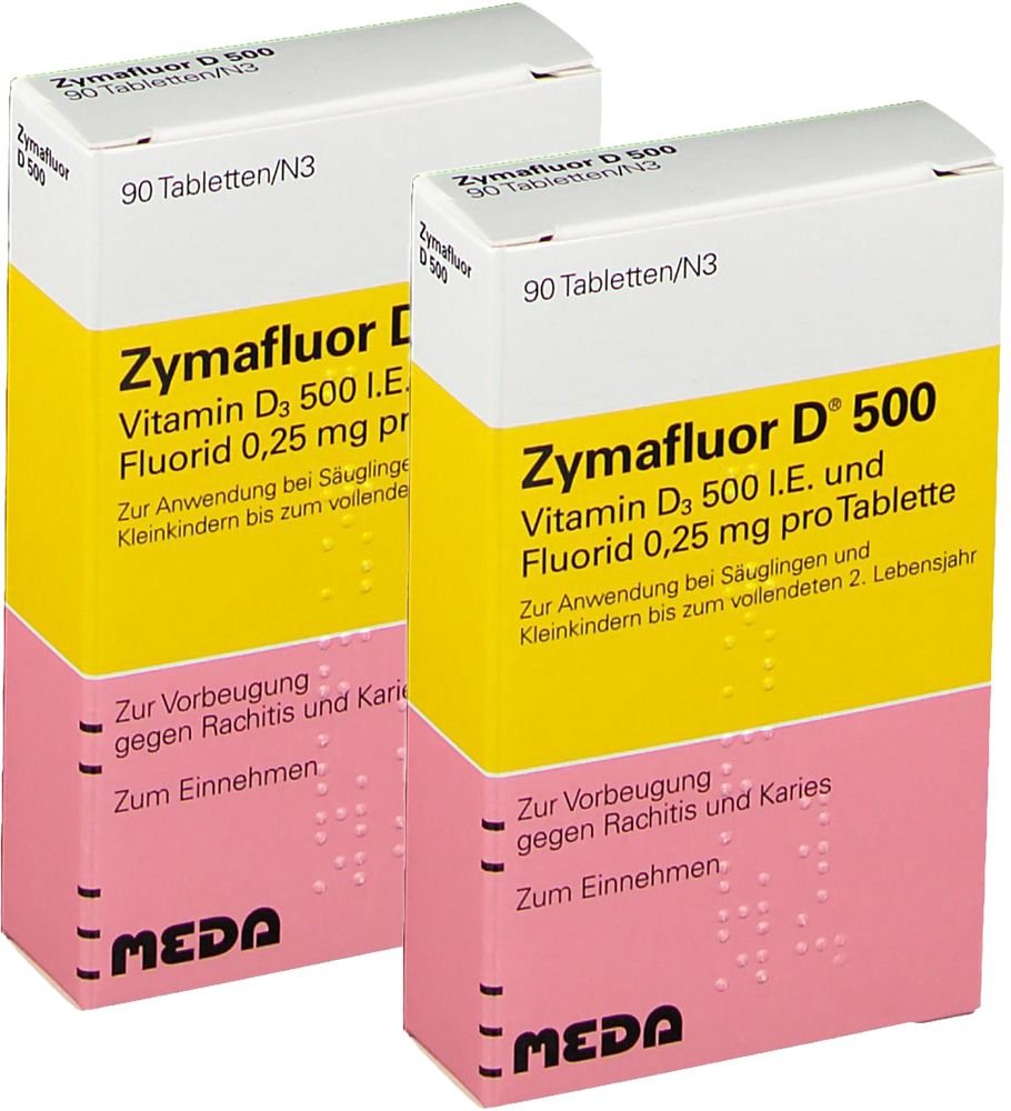 Zymafluor D 500 Tabletten Doppelpack 2x90 St