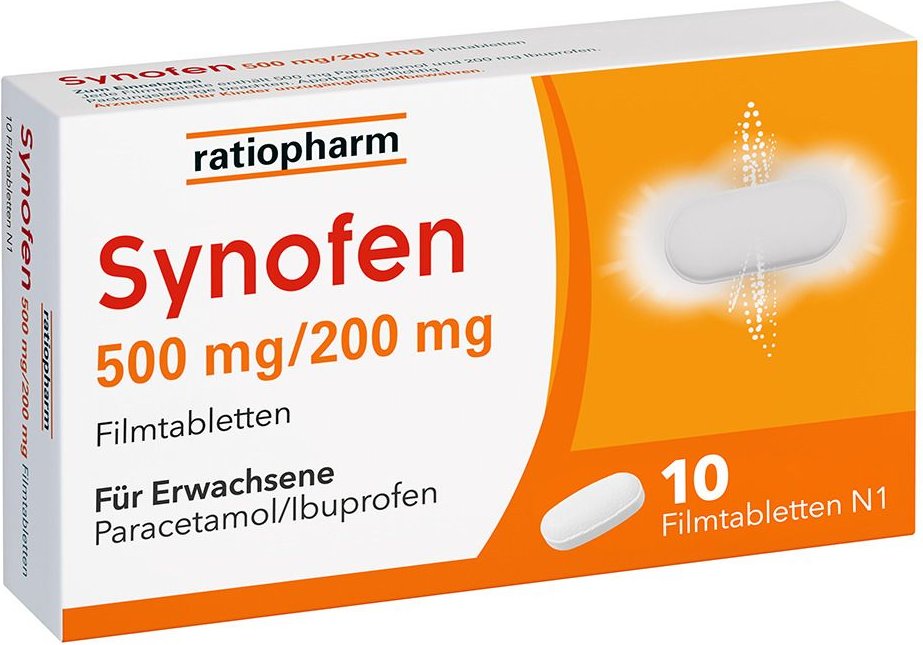 Synofen 500 mg/200 mg Filmtabletten 10 St