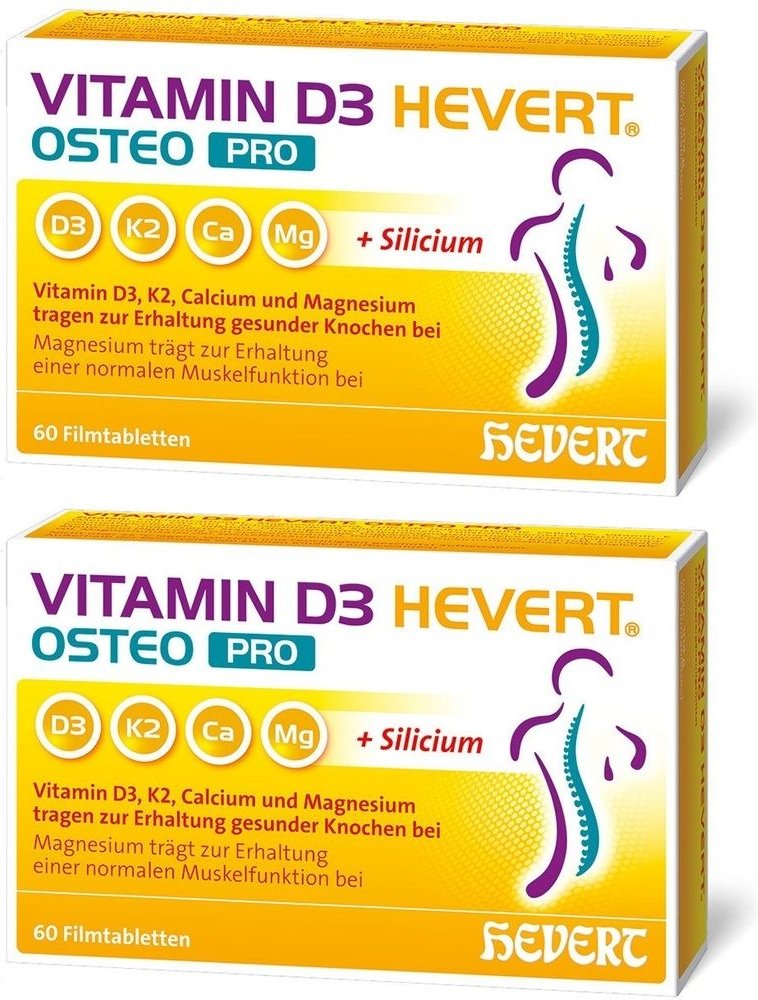Vitamin D3 Hevert Osteo Pro Filmtabletten 2x 2x60 St