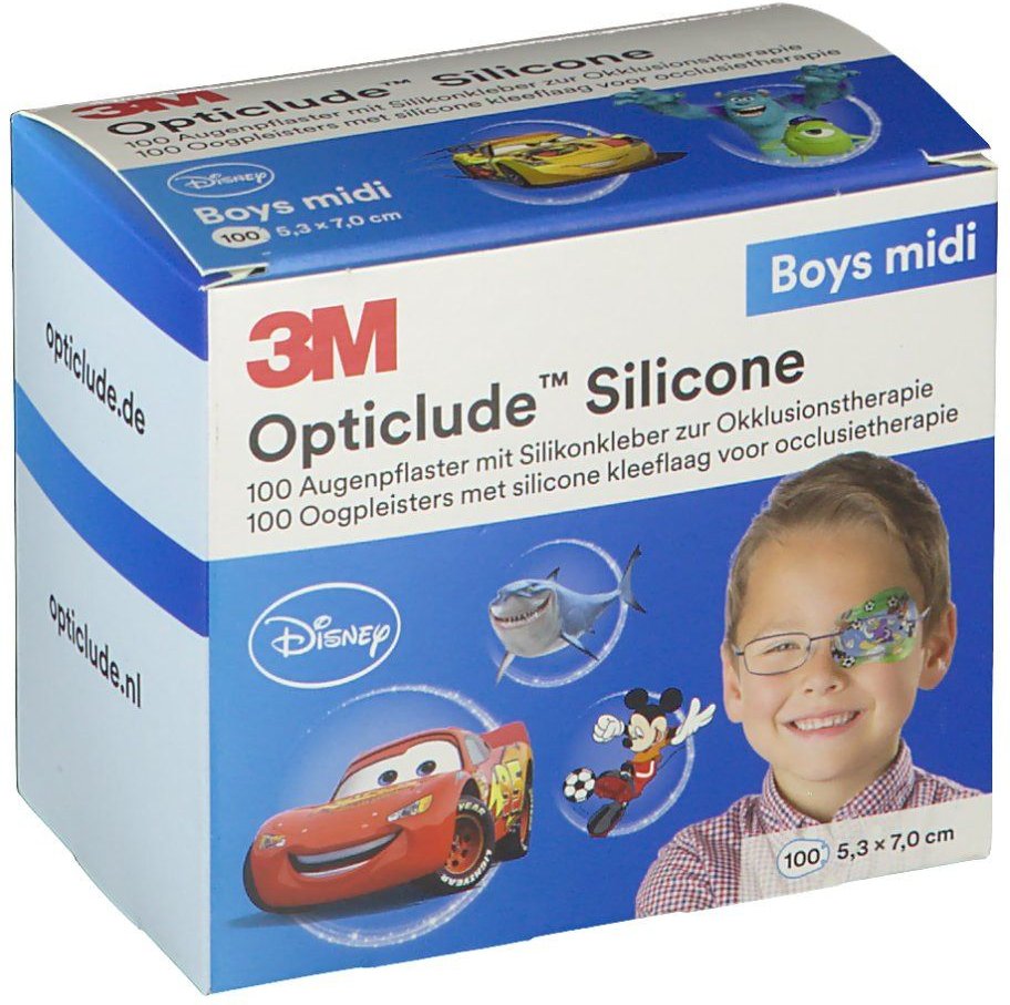 Opticlude Silicone Disney boys midi 5,3x7 cm 100 St Pflaster