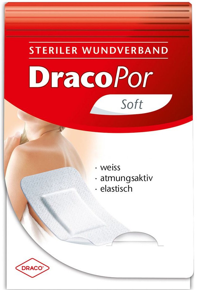 DracoPor Soft weiß Wundverband 8x15 cm steril