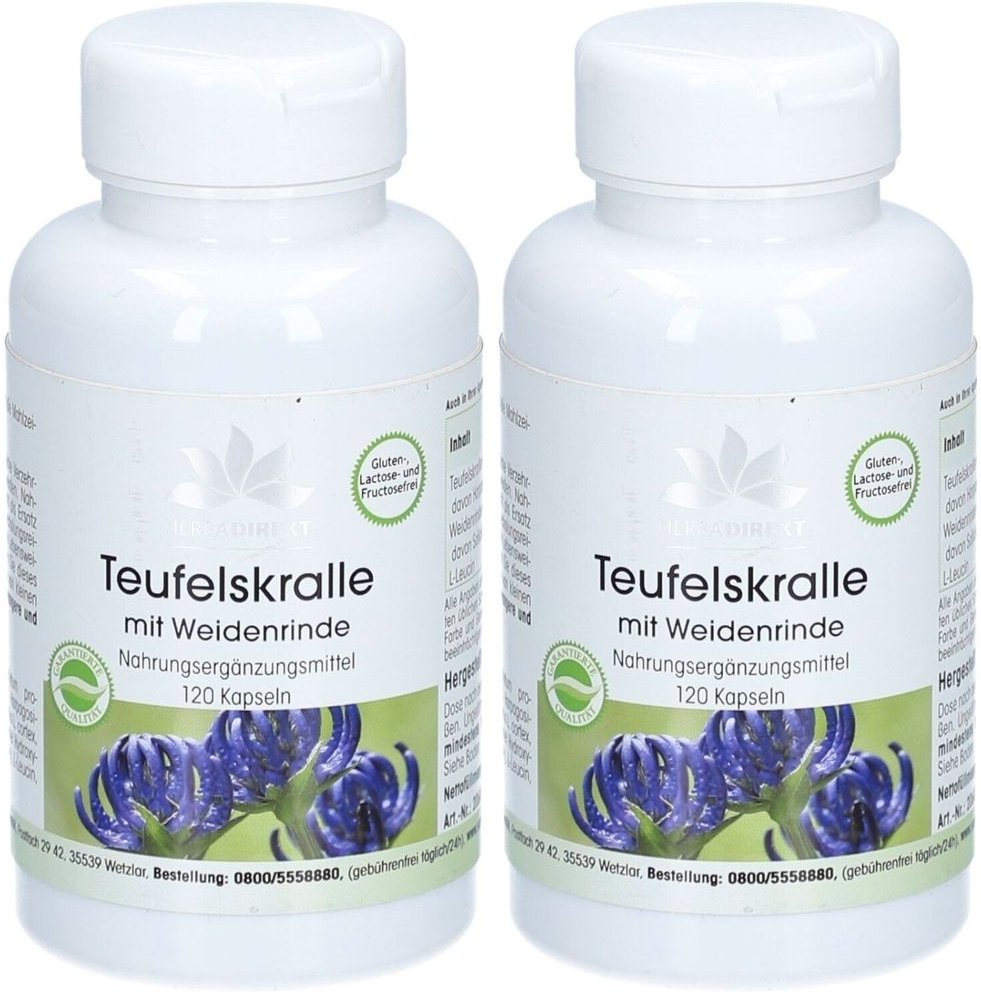 Teufelskralle MIT Weidenrinde Kapseln 2x 2x120 St