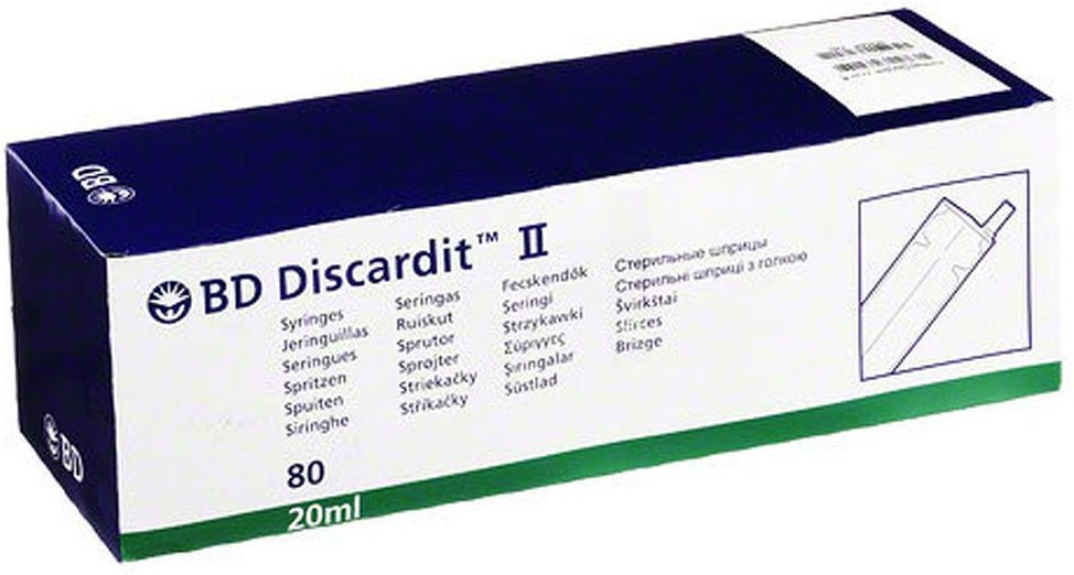 Thumbnail - BD Discardit II Spritze 20 ml 80x20 Spritzen