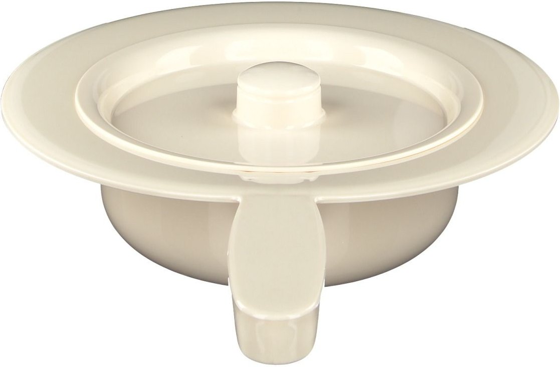 Stechbecken Kunststoff 31 cm m.Deckel u.Griff cre. 1 St Zubehör