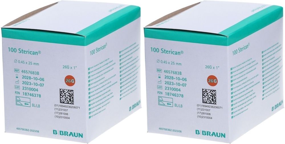 Sterican 26G 25Mm x2 2x100 St Kanüle