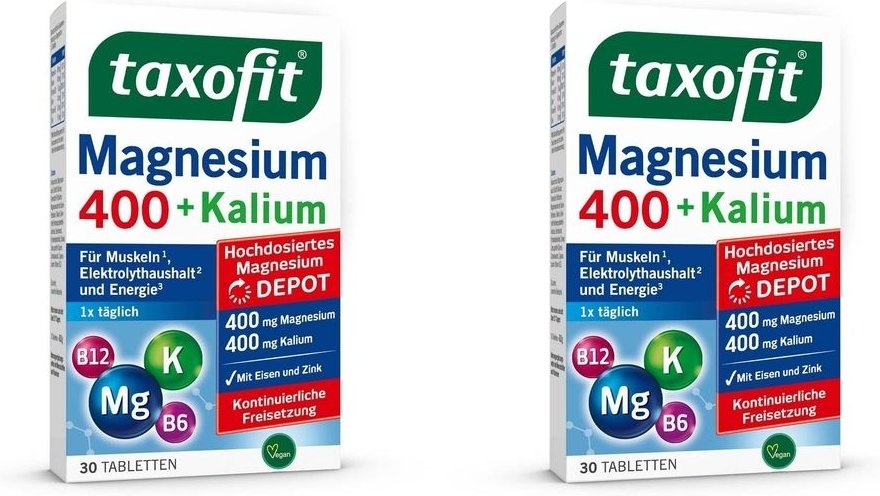 Taxofit Magnesium 400+Kalium Depot Tabletten 2x 2x30 St