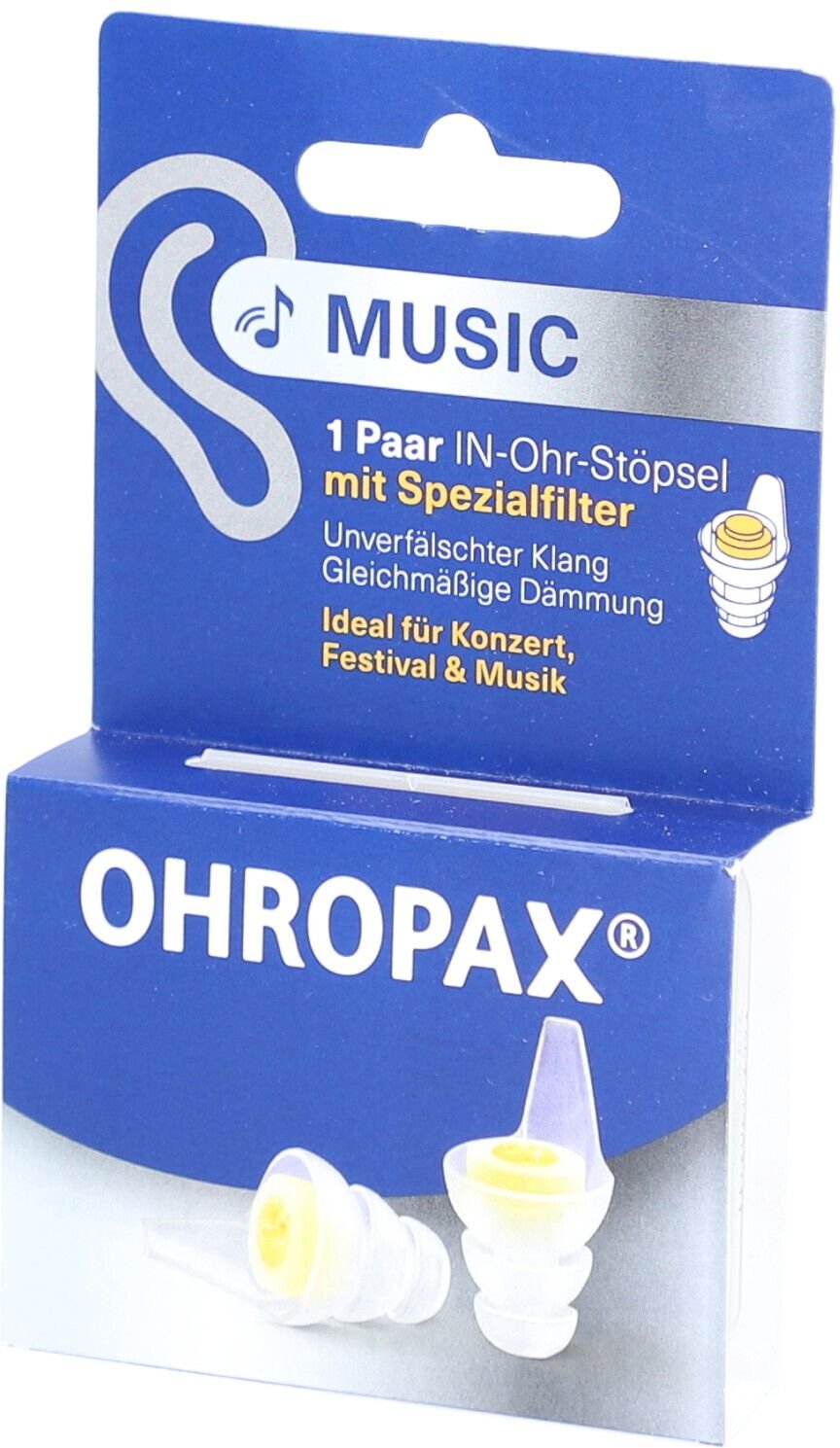Ohropax Music Filterstöpsel In-Ohr 2 St Ohrstöpsel