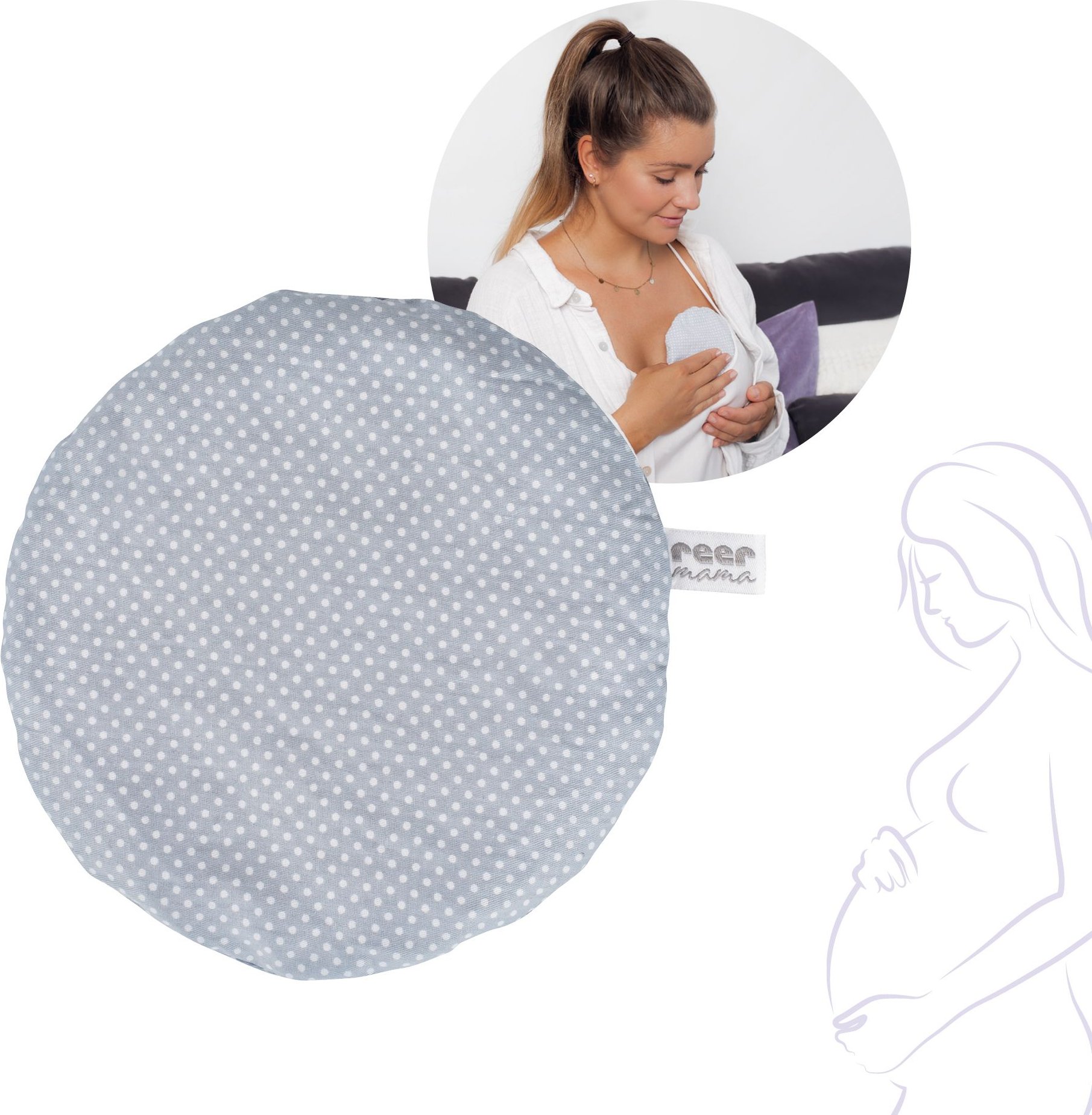 reer mama Stillhilfe-Traubenkernkissen 1 St Stilleinlagen