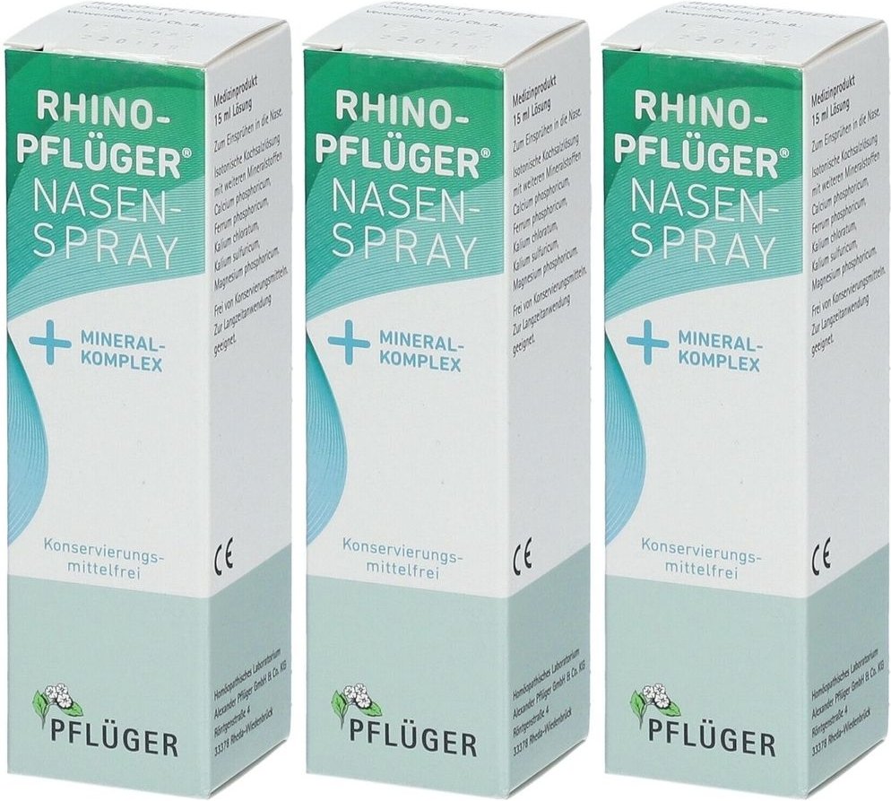 Rhino-Pflüger Nasenspray + Mineralkomplex x3 3x15 ml