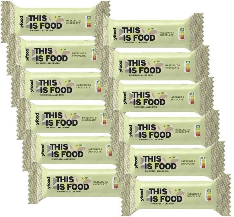 YFood Riegel Hazelnut & Chocolate 12x60 g